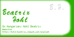 beatrix hohl business card